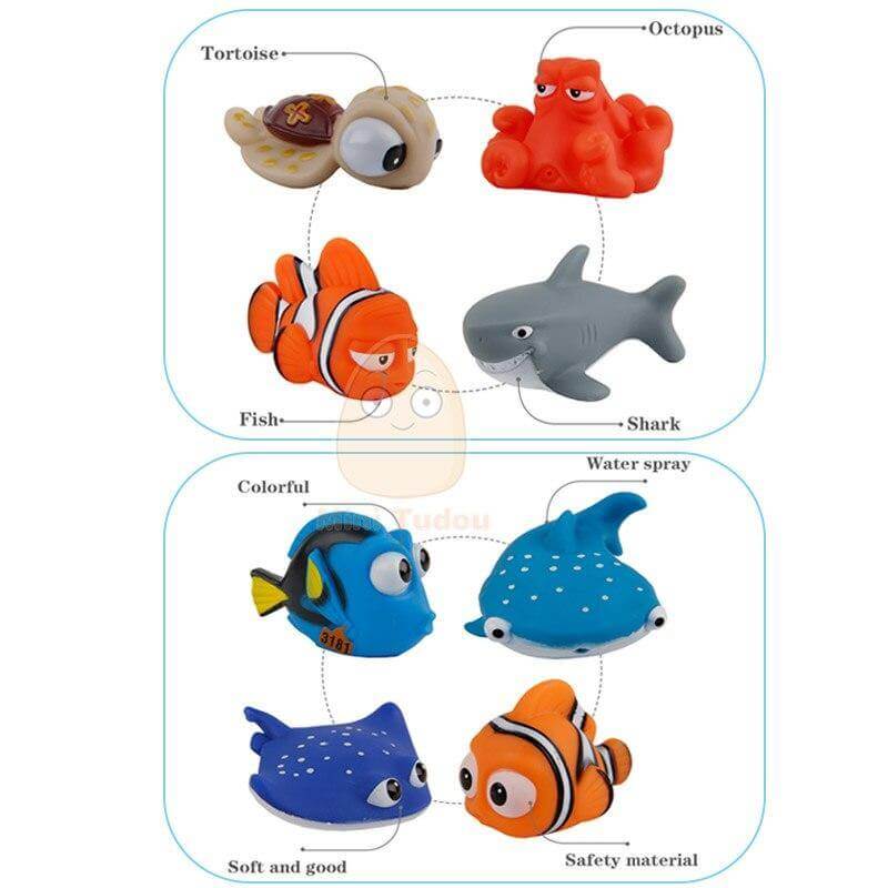 Jouets de bain pour bébé Trouver du poisson