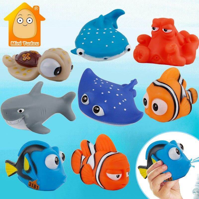 Jouets de bain pour bébé Trouver du poisson