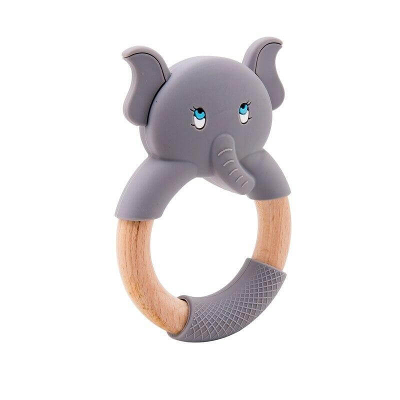 Anneau de dentition en silicone pour bébé éléphant