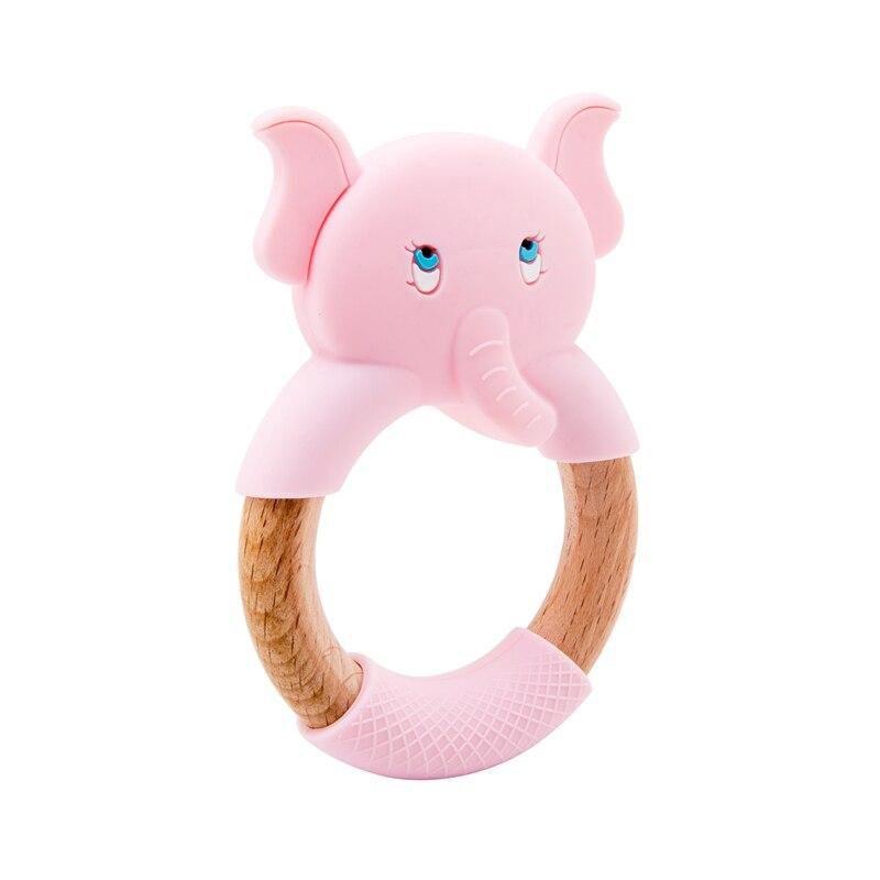 Anneau de dentition en silicone pour bébé éléphant