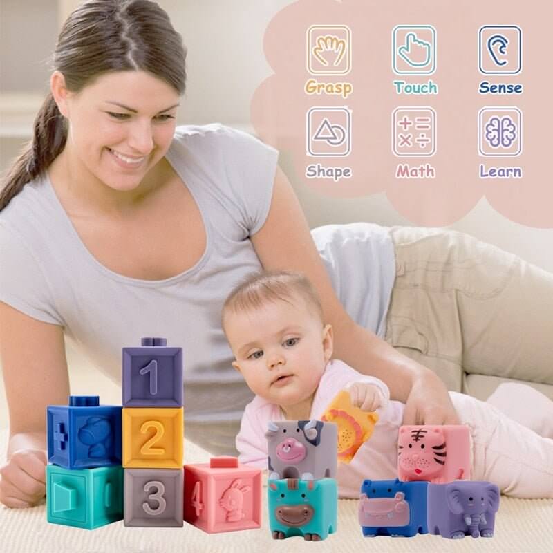 Jouets de silicone de jouets de dentition en caoutchouc de massage de bébé
