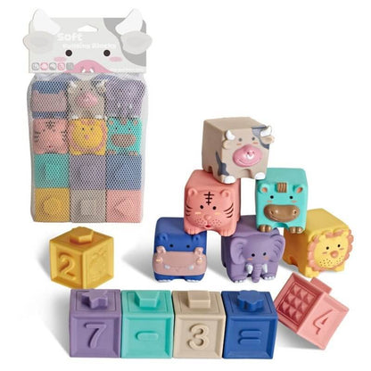 Jouets de silicone de jouets de dentition en caoutchouc de massage de bébé